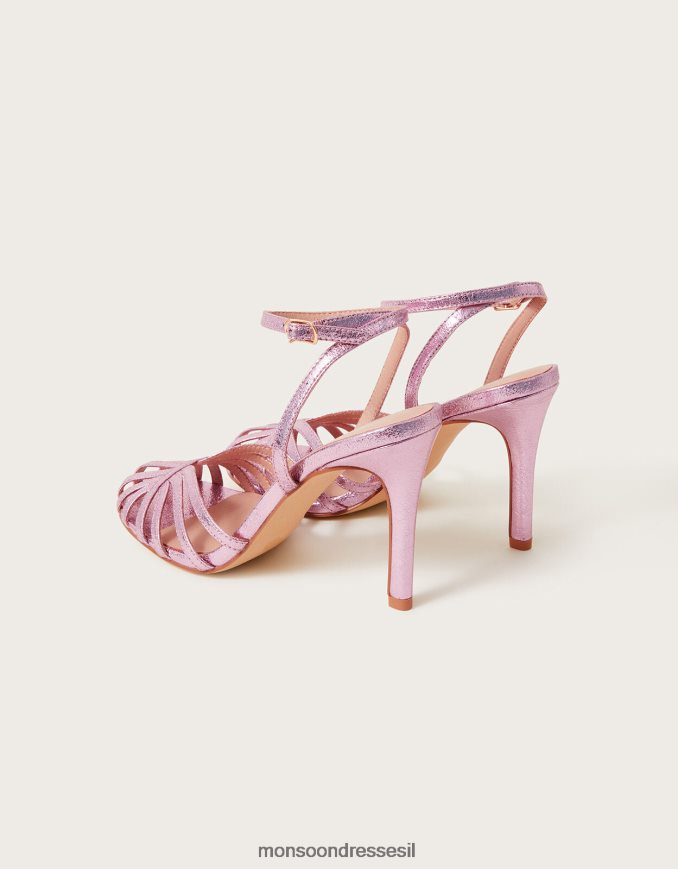 הַנעָלָה Monsoon עקבים מתכתיים כלובים וָרוֹד נשים HTJ0TZ1469