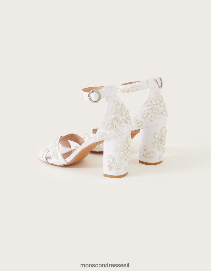 הַנעָלָה Monsoon סנדלי עקב כלה מעוטרים בפייזלי שֶׁנהָב נשים HTJ0TZ1488