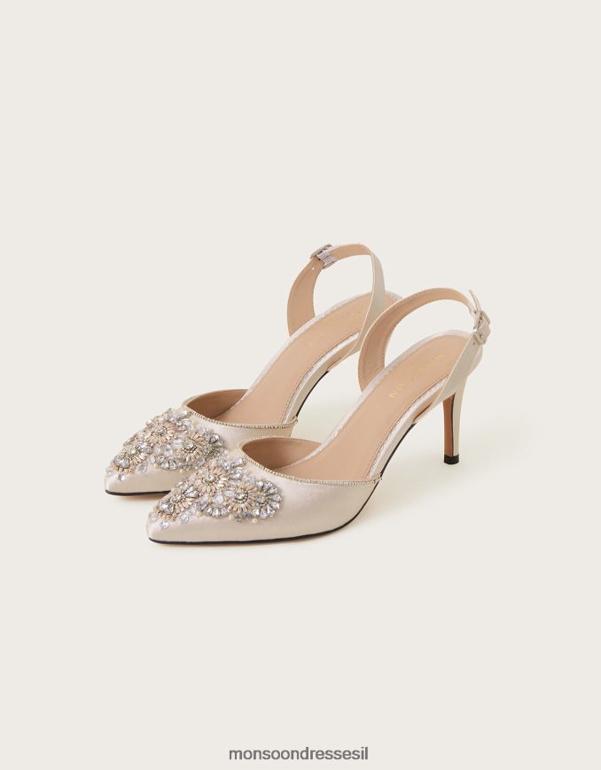 הַנעָלָה Monsoon נעלי כלה מקושטות טבעיות טבעי (שמפניה) נשים HTJ0TZ1491