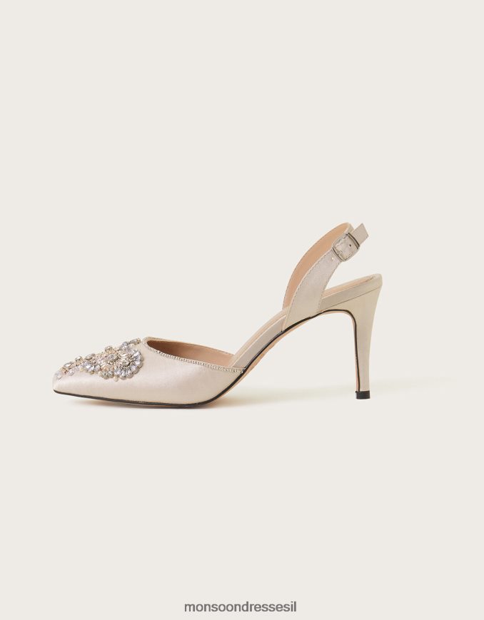 הַנעָלָה Monsoon נעלי כלה מקושטות טבעיות טבעי (שמפניה) נשים HTJ0TZ1491