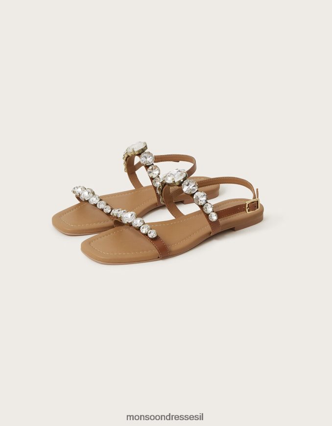 הַנעָלָה Monsoon סנדלי יהלומים שטוחים לְהִשְׁתַזֵף נשים HTJ0TZ1497