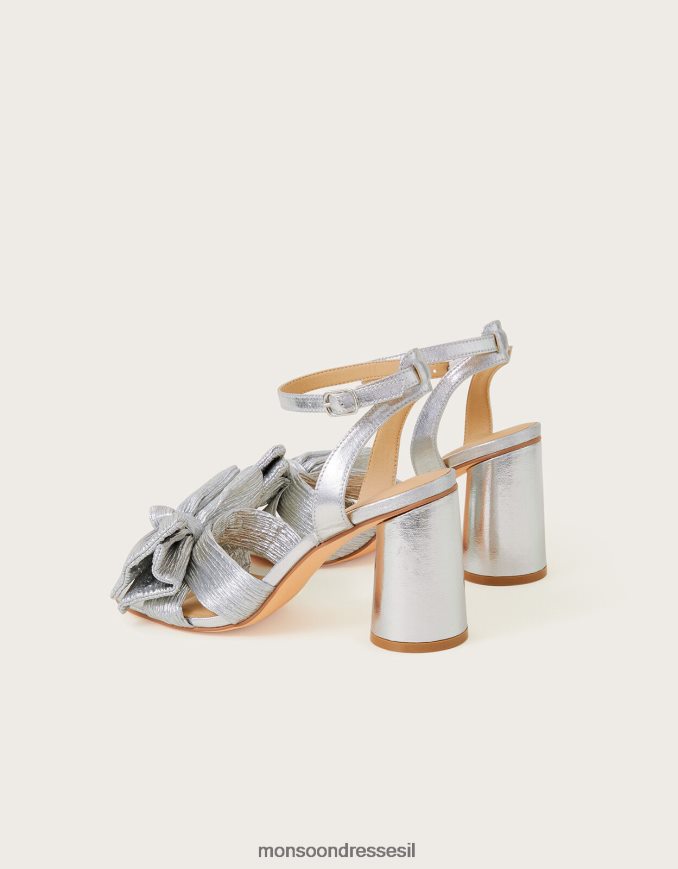 הַנעָלָה Monsoon סנדלי עקב בלוק קשת כסף נשים HTJ0TZ1500