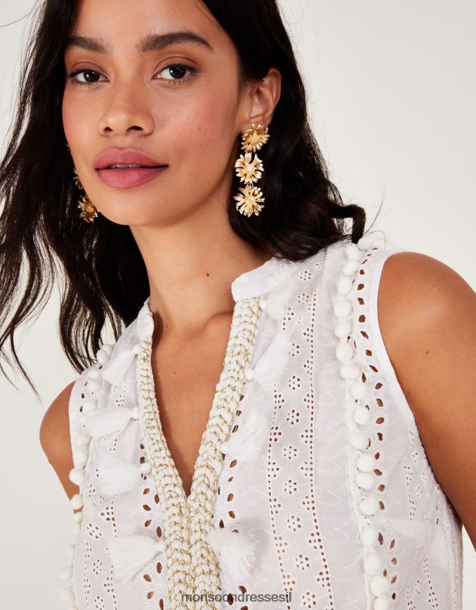 הַלבָּשָׁה Monsoon שמלת מקסי קפטן מטאלית שֶׁנהָב נשים HTJ0TZ150