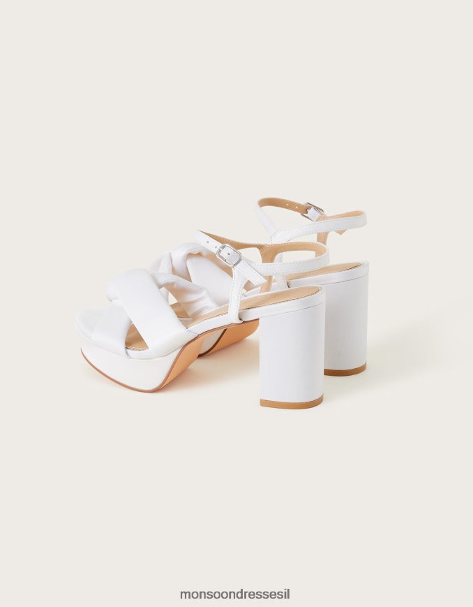 הַנעָלָה Monsoon סנדלי עקב עם קשר סאטן שֶׁנהָב נשים HTJ0TZ1513