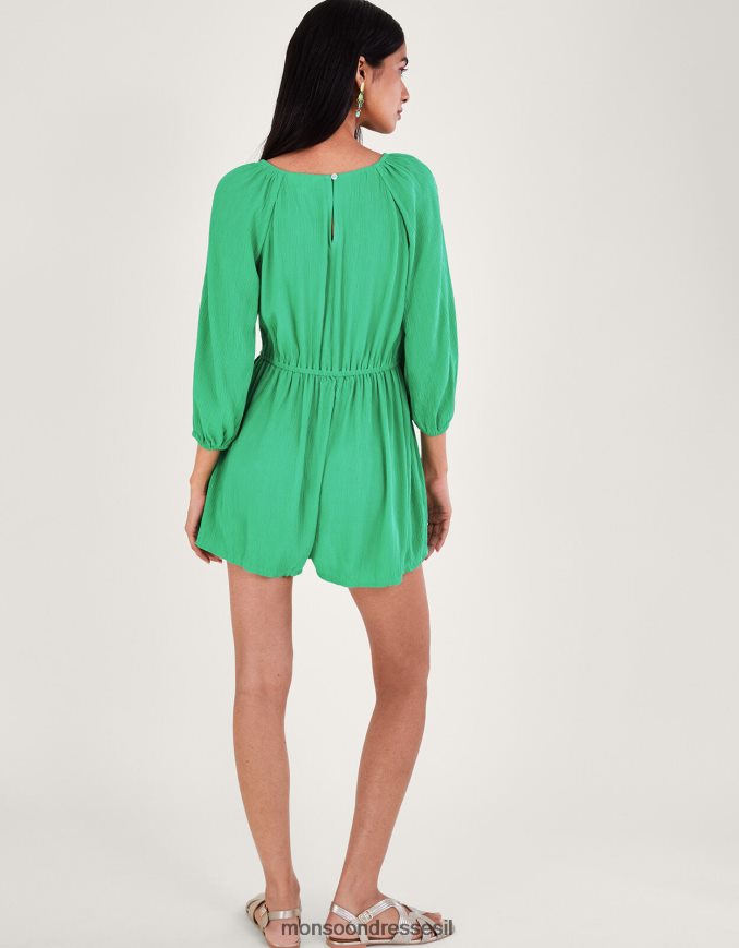 הַלבָּשָׁה Monsoon רומפר מעוטר שרוול ארוך ירוק נשים HTJ0TZ151