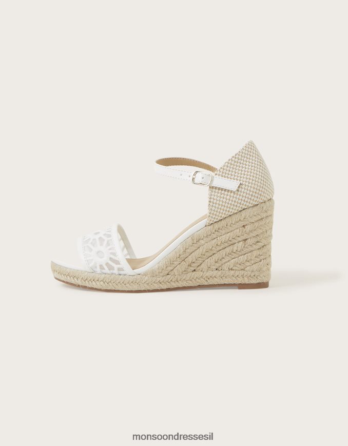 הַנעָלָה Monsoon סנדלי טריז חתוכים לבן נשים HTJ0TZ1545