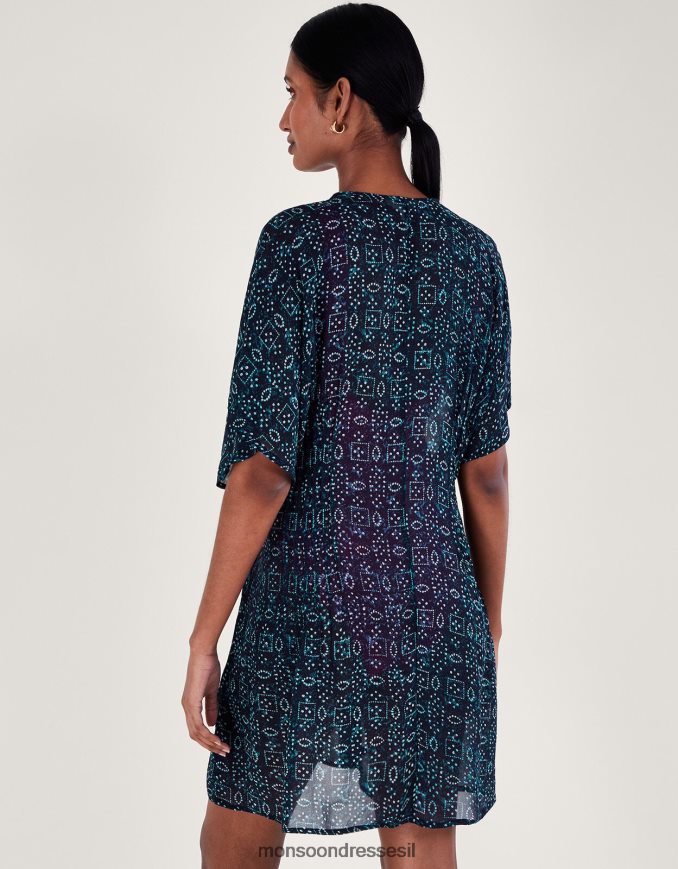 הַלבָּשָׁה Monsoon הדפס קפטן רקום כחול (צי) נשים HTJ0TZ154