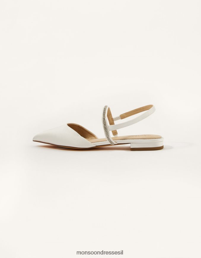 הַנעָלָה Monsoon נעלי כלה שטוחות בגזרת יהלומים שֶׁנהָב נשים HTJ0TZ1551