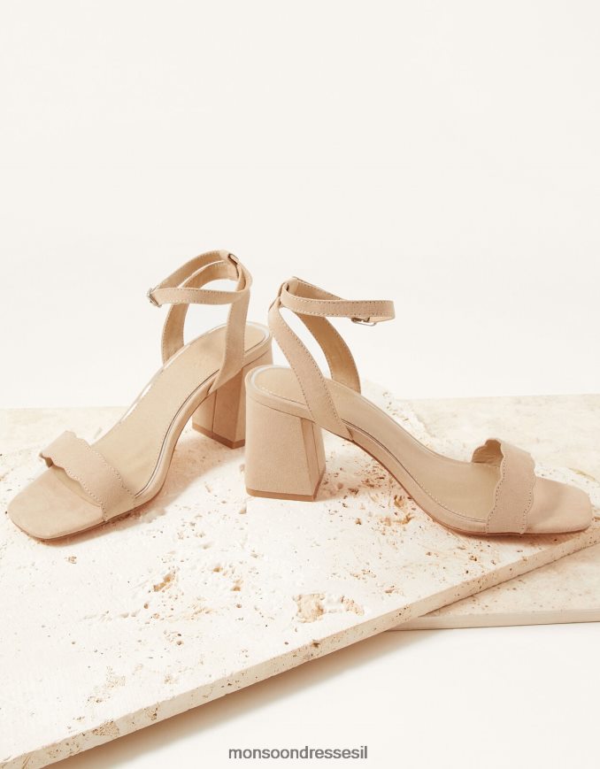 הַנעָלָה Monsoon סקאלופ חולית עקבים בלוק עָרוֹם נשים HTJ0TZ1558