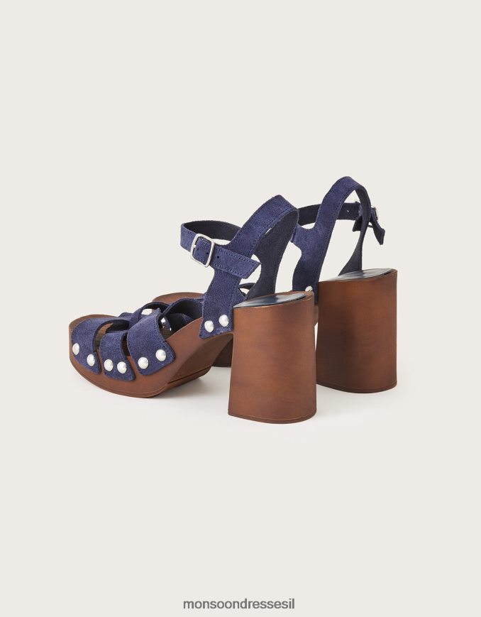 הַנעָלָה Monsoon קבקבי עקב זמש בצבע כחול כחול (צי) נשים HTJ0TZ1560