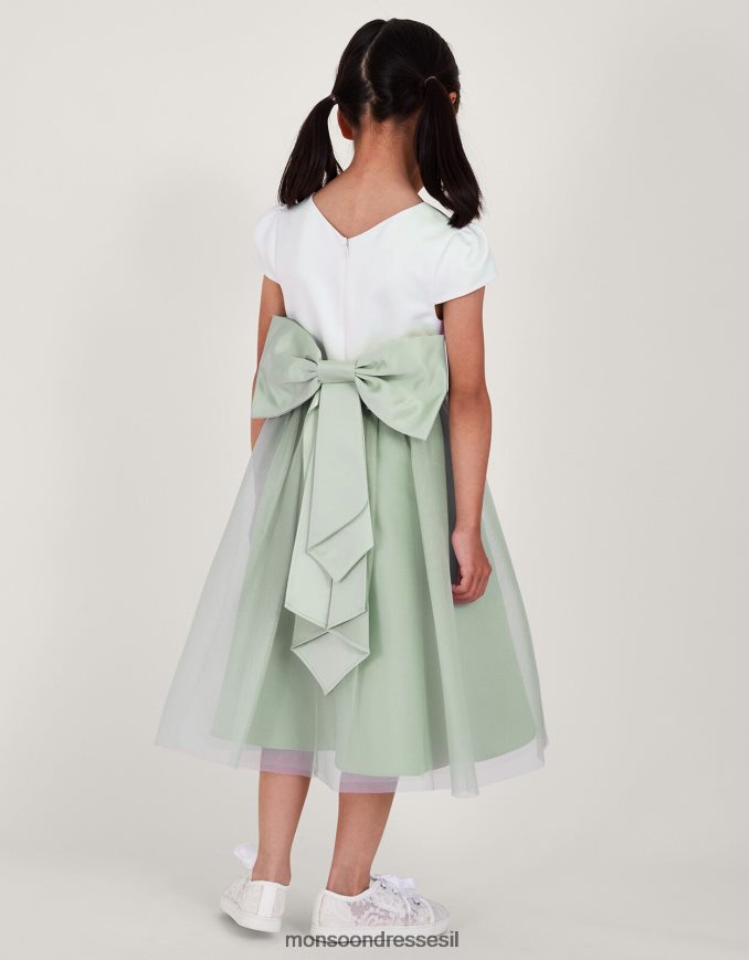 הַלבָּשָׁה Monsoon שמלת שושבינה טול ירוק ילדה HTJ0TZ1564