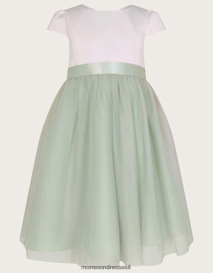 הַלבָּשָׁה Monsoon שמלת שושבינה טול ירוק ילדה HTJ0TZ1564