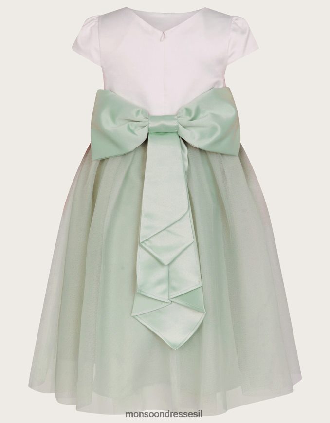 הַלבָּשָׁה Monsoon שמלת שושבינה טול ירוק ילדה HTJ0TZ1564