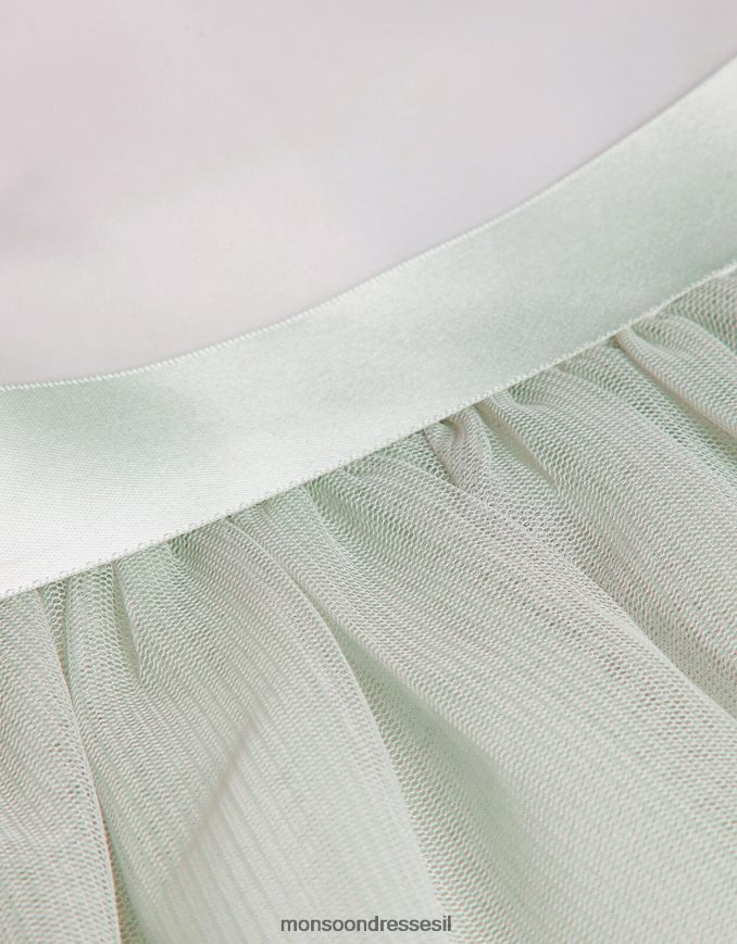 הַלבָּשָׁה Monsoon שמלת שושבינה טול ירוק ילדה HTJ0TZ1564