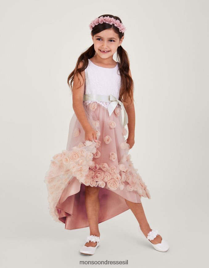 הַלבָּשָׁה Monsoon שמלת אינת ורוד (ורוד כהה) ילדה HTJ0TZ1565