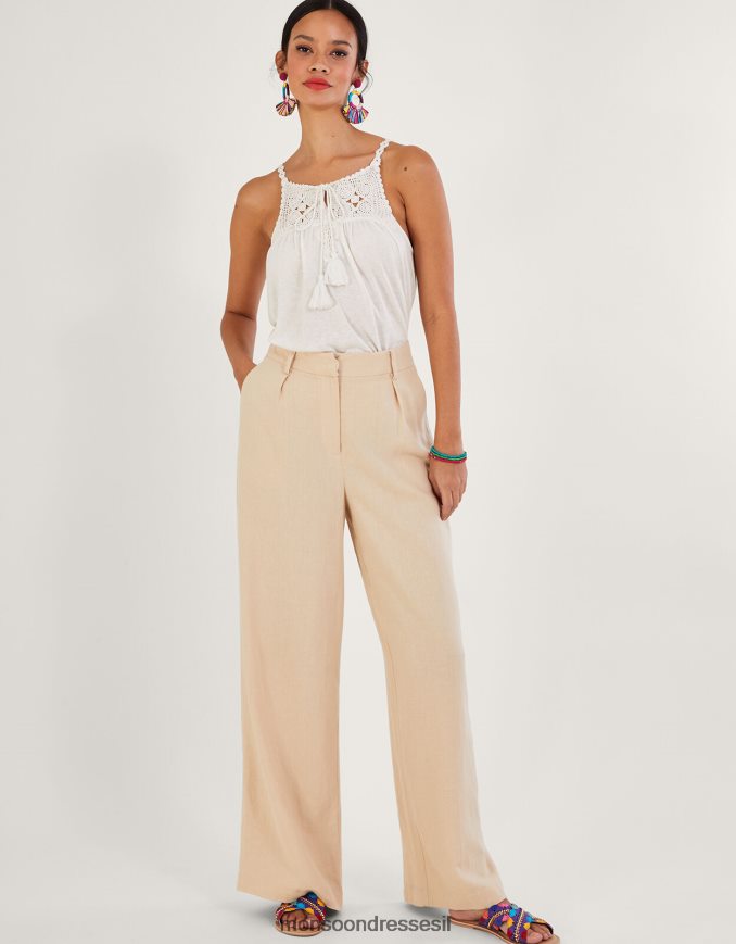 הַלבָּשָׁה Monsoon קמי ג'רזי בגזרת קרושה שֶׁנהָב נשים HTJ0TZ156