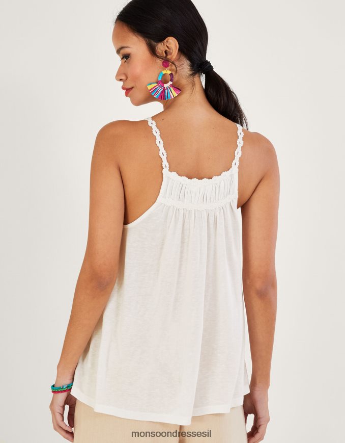 הַלבָּשָׁה Monsoon קמי ג'רזי בגזרת קרושה שֶׁנהָב נשים HTJ0TZ156