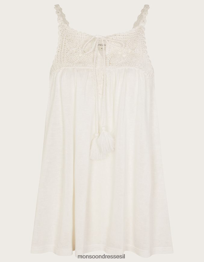 הַלבָּשָׁה Monsoon קמי ג'רזי בגזרת קרושה שֶׁנהָב נשים HTJ0TZ156