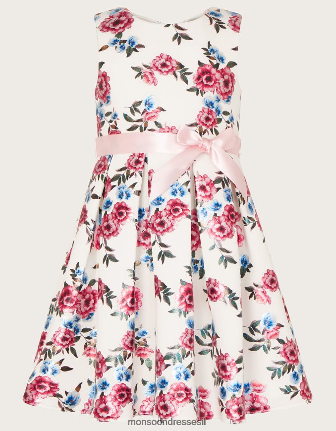 הַלבָּשָׁה Monsoon שמלת צלילה בהדפס נייר כסף אמנון שֶׁנהָב ילדה HTJ0TZ1573