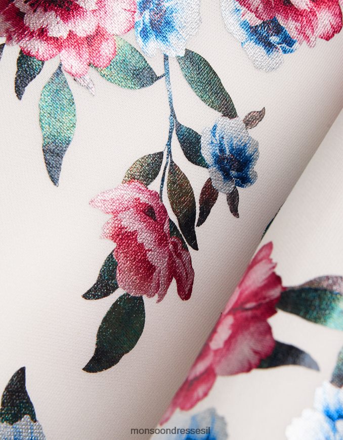 הַלבָּשָׁה Monsoon שמלת צלילה בהדפס נייר כסף אמנון שֶׁנהָב ילדה HTJ0TZ1573