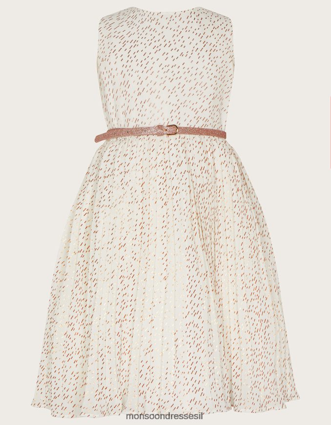 הַלבָּשָׁה Monsoon שמלת קפלים של מרילין שֶׁנהָב ילדה HTJ0TZ1574