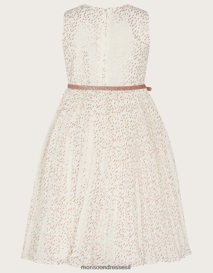 הַלבָּשָׁה Monsoon שמלת קפלים של מרילין שֶׁנהָב ילדה HTJ0TZ1574