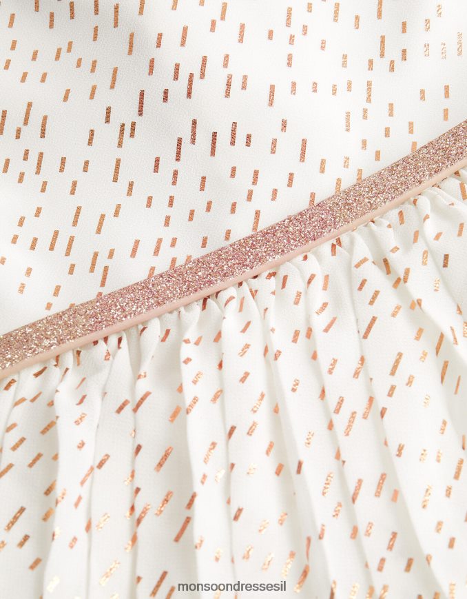 הַלבָּשָׁה Monsoon שמלת קפלים של מרילין שֶׁנהָב ילדה HTJ0TZ1574