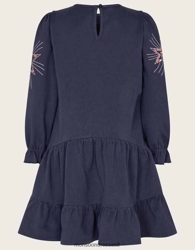 הַלבָּשָׁה Monsoon שמלת זיעה של חד קרן כחול (צי) ילדה HTJ0TZ1575