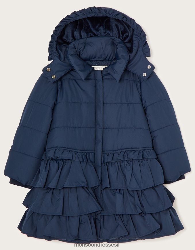 הַלבָּשָׁה Monsoon מעיל מרופד רב שכבות כחול (צי) ילדה HTJ0TZ1576