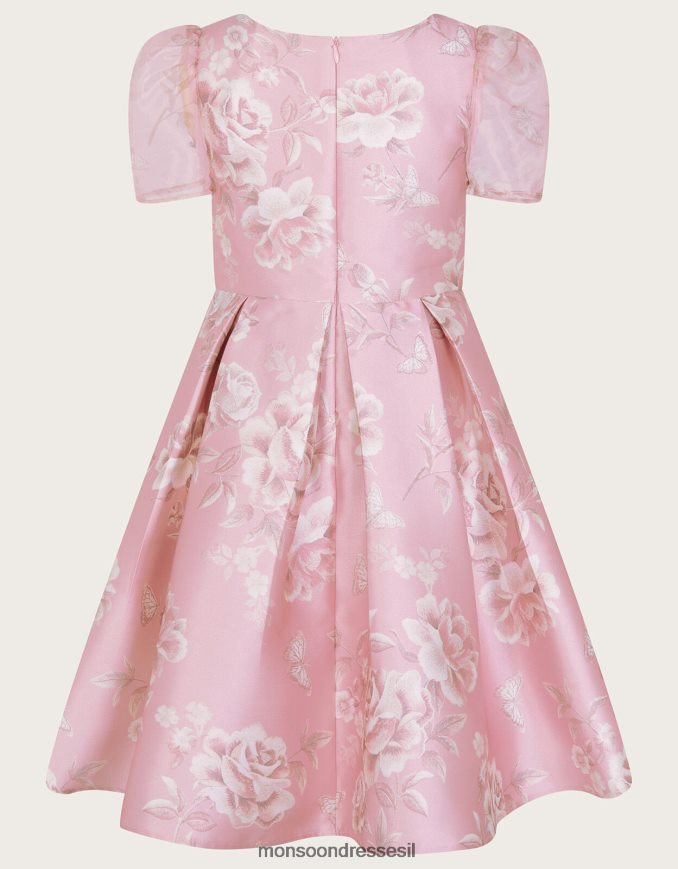 הַלבָּשָׁה Monsoon שמלת אריג של מרסי רוזס דוכסית ורוד (ורוד כהה) ילדה HTJ0TZ1578