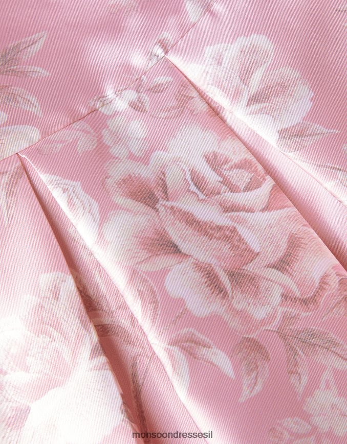 הַלבָּשָׁה Monsoon שמלת אריג של מרסי רוזס דוכסית ורוד (ורוד כהה) ילדה HTJ0TZ1578