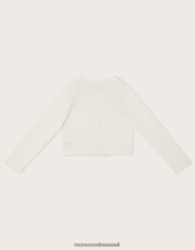 הַלבָּשָׁה Monsoon קרדיגן נצנצים מלמלה שֶׁנהָב ילדה HTJ0TZ1580