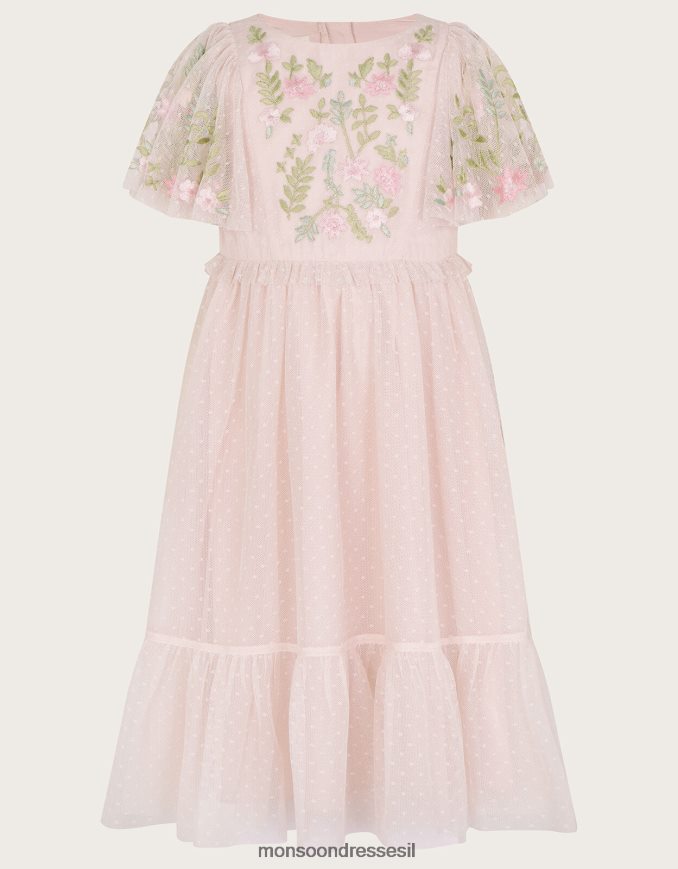 הַלבָּשָׁה Monsoon שמלת שרוולים מתנפנפת של אוולין וָרוֹד ילדה HTJ0TZ1585