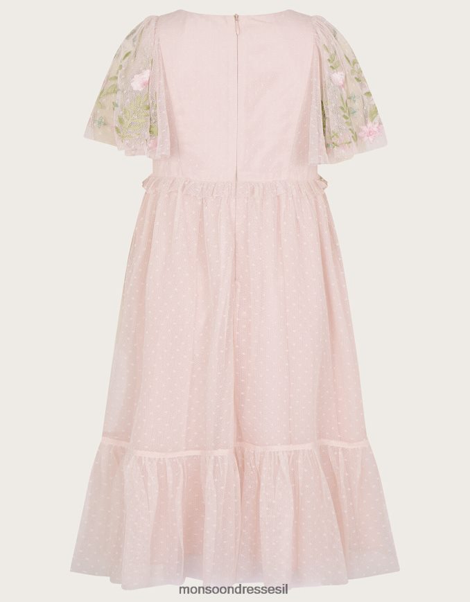 הַלבָּשָׁה Monsoon שמלת שרוולים מתנפנפת של אוולין וָרוֹד ילדה HTJ0TZ1585