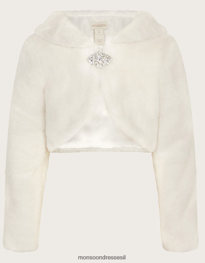 הַלבָּשָׁה Monsoon פרווה מלאכותית עם שרוול ארוך שֶׁנהָב ילדה HTJ0TZ1589