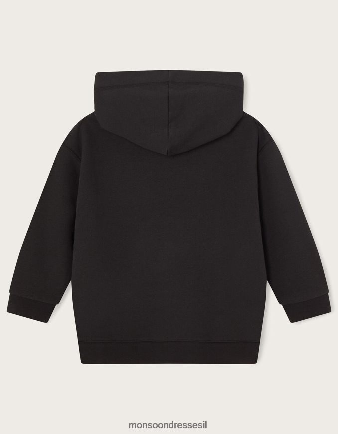 הַלבָּשָׁה Monsoon קפוצ'ון זוהר בחושך שָׁחוֹר ילדה HTJ0TZ1594