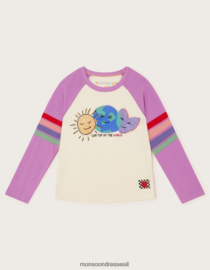 הַלבָּשָׁה Monsoon על גבי חולצת הראגלן של העולם שֶׁנהָב ילדה HTJ0TZ1595