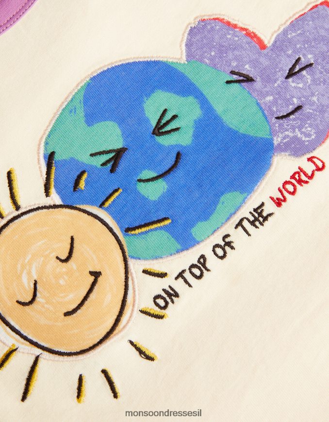 הַלבָּשָׁה Monsoon על גבי חולצת הראגלן של העולם שֶׁנהָב ילדה HTJ0TZ1595