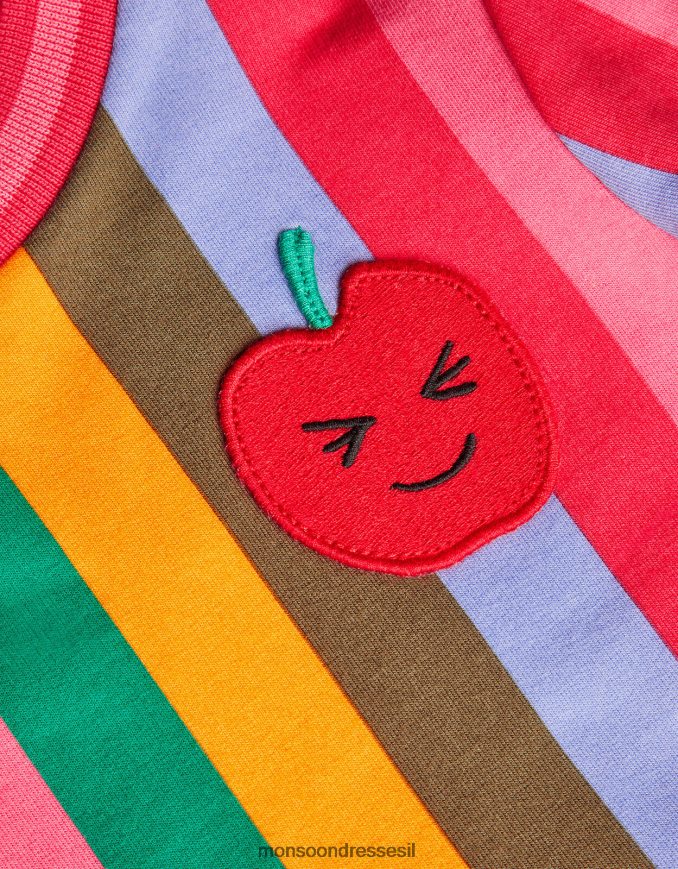 הַלבָּשָׁה Monsoon שמלת ג'רסי עם פסים רַב ילדה HTJ0TZ1598