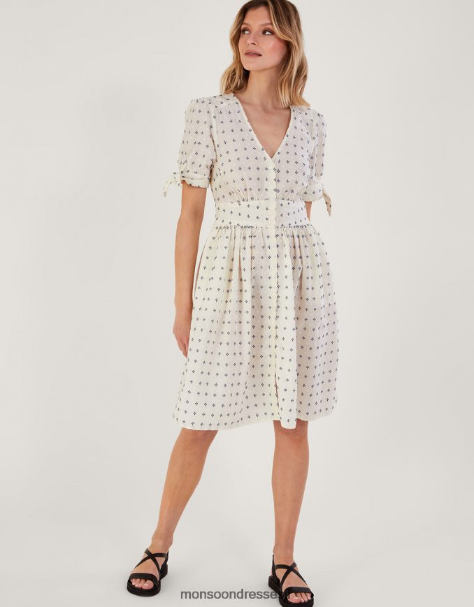 הַלבָּשָׁה Monsoon שמלה קצרה במקום לבן נשים HTJ0TZ160