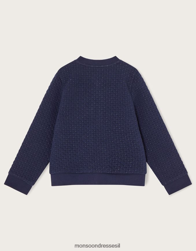 הַלבָּשָׁה Monsoon מעיל בומבר מרופד חד קרן נצנצים כחול (צי) ילדה HTJ0TZ1606