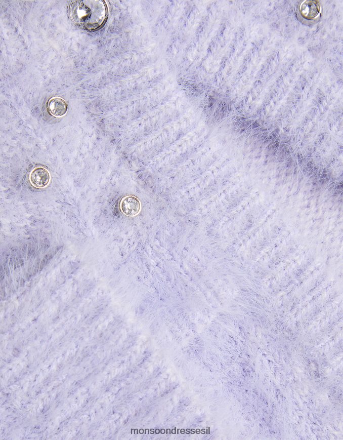 הַלבָּשָׁה Monsoon קרדיגן בולרו עם צווארון חן רך סגול (לילך) ילדה HTJ0TZ1609