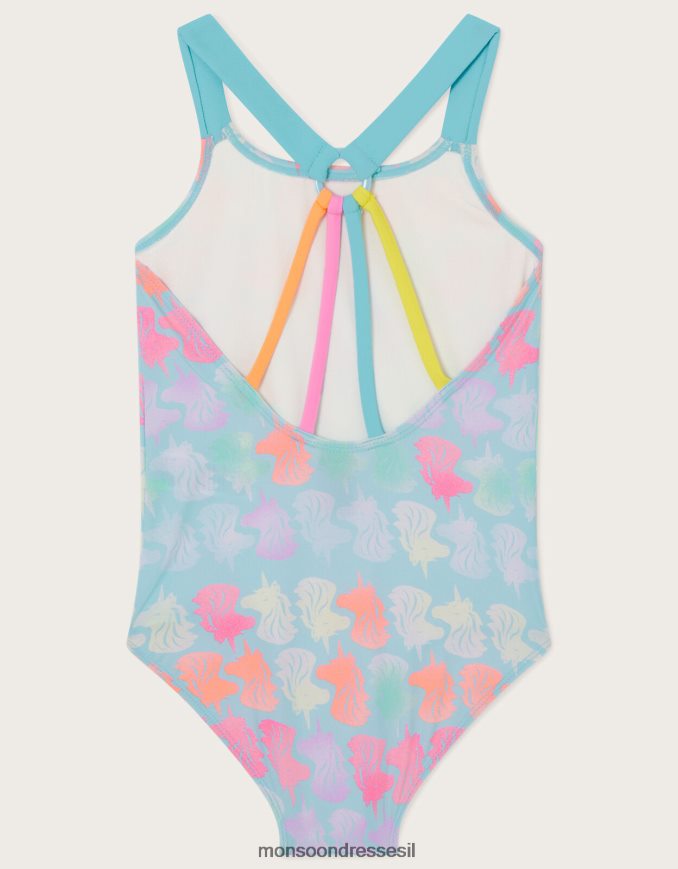 הַלבָּשָׁה Monsoon בגד ים עם רצועת ראשי חד קרן כחול (טורקיז) ילדה HTJ0TZ1610