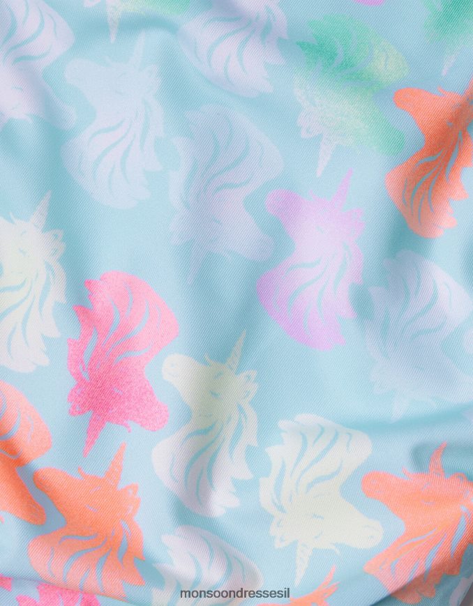 הַלבָּשָׁה Monsoon בגד ים עם רצועת ראשי חד קרן כחול (טורקיז) ילדה HTJ0TZ1610