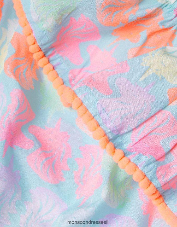 הַלבָּשָׁה Monsoon חליפת משחק חד קרן ראשי כתף אחת כחול (טורקיז) ילדה HTJ0TZ1614