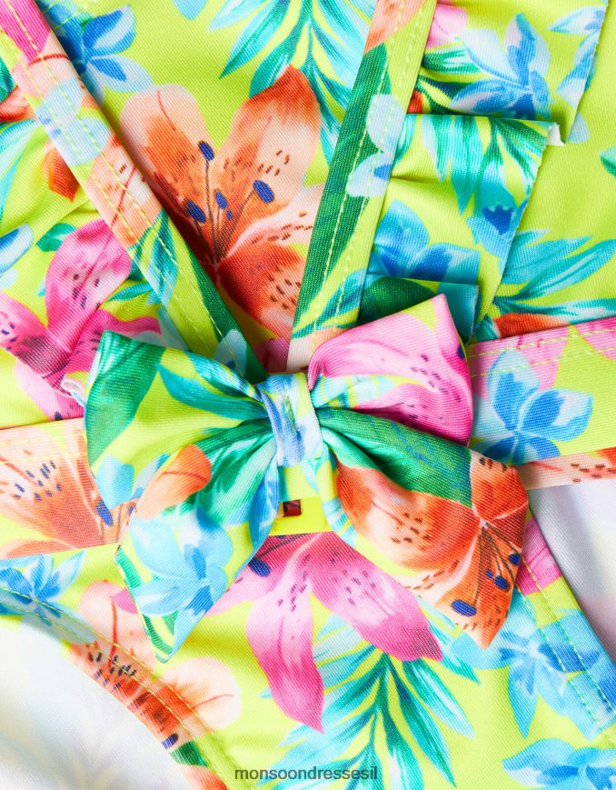 הַלבָּשָׁה Monsoon סט ביקיני משולש טרופי ירוק (ליים) ילדה HTJ0TZ1615