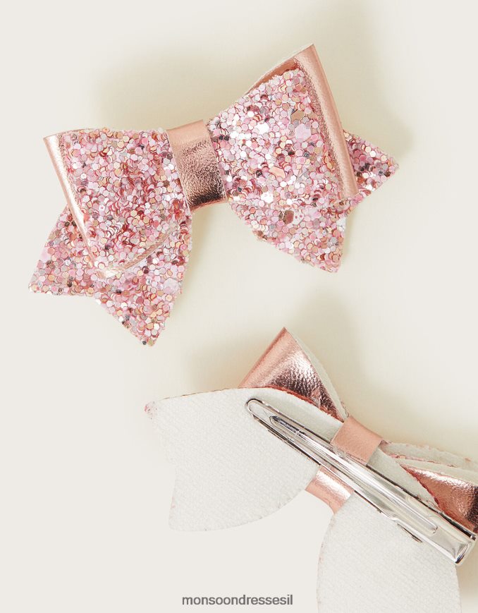 אבזר Monsoon קליפס שיער קשת נוצץ מנצנץ סט של שניים אופנה ילדה HTJ0TZ1626