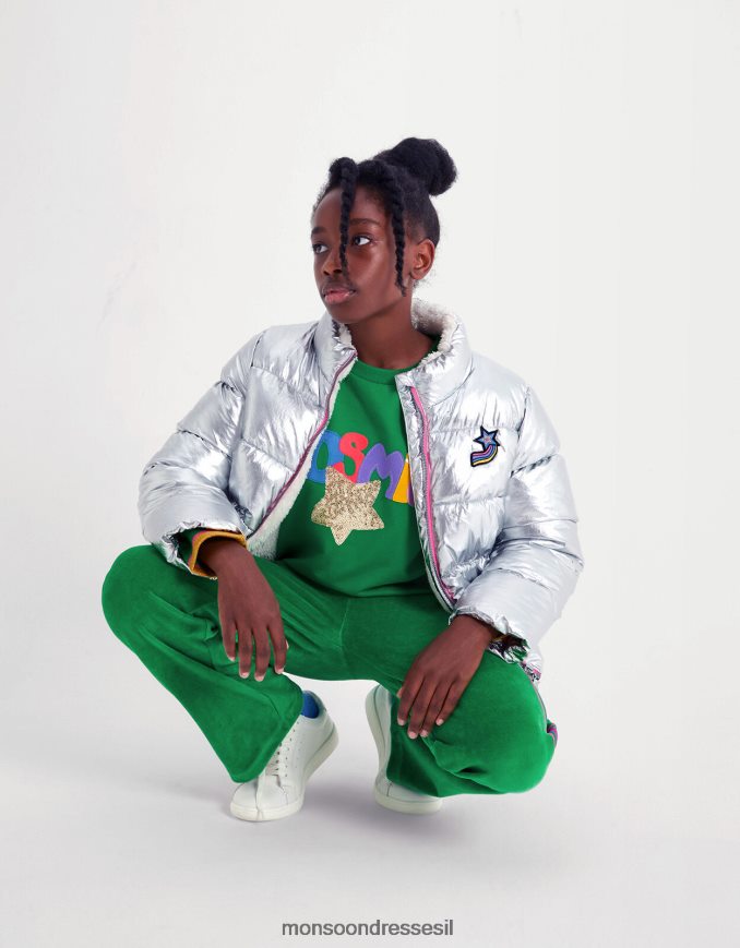 הַלבָּשָׁה Monsoon נעלי ריצה ספורטיביות מקטיפה ירוק ילדה HTJ0TZ1630