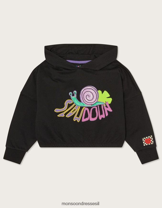 הַלבָּשָׁה Monsoon להאט את המגשר הקצוץ שָׁחוֹר יְלָדִים HTJ0TZ1631