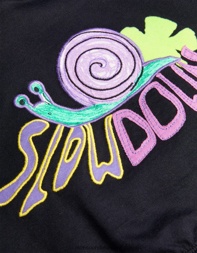 הַלבָּשָׁה Monsoon להאט את המגשר הקצוץ שָׁחוֹר יְלָדִים HTJ0TZ1631